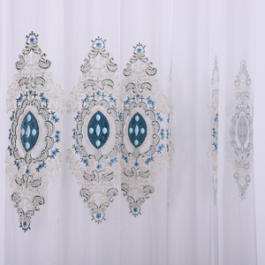 Stile moderno su misura finestra tenda pura ricamato ready made tenda per soggiorno - Product Image 3