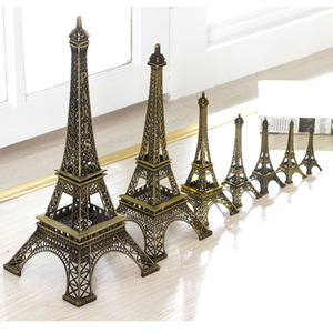 Artigianato in bronzo torre Eiffel in metallo 15cm Art Deco per la decorazione della casa anniversario Diwali statuetta modello Souvenir - Product Image 5