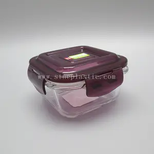 square small glass food containers wholesale 320ml