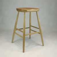 Tabouret de bar en bois cendré