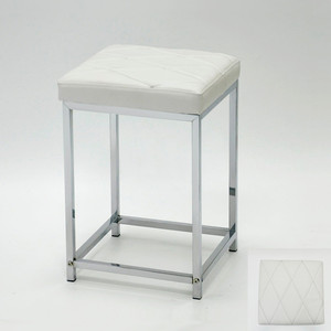 Tabouret panier de rangement moderne en cuir noir avec fil acrylique - Product Image 3