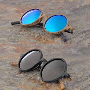 Lunettes de soleil Lunettes de soleil Sport Rondes <span class=keywords><strong>Bois</strong></span> Lunettes Optique Miroir Lentille Monture Acétate - Product Image 1