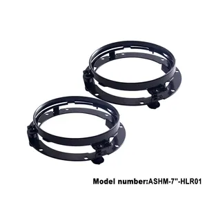 สีดำโครเมี่ยม4X4ปรับเปลี่ยนอุปกรณ์เสริม7นิ้วแหวนยึดรอบสำหรับออฟโร้ดรถจักรยานยนต์ไฟหน้า Led