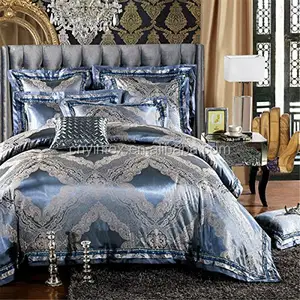 Avrupa tarzı lüks saten ipek pamuk otel güzel zarif özel jakarlı nevresim takımı yatak çarşafı nevresim yatak örtüsü seti