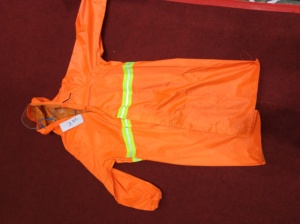 Traffic Safety PVC Rain Coat with Reflective Tape Orange High Quality Low Price Fast Delivery Time - Product Image 4