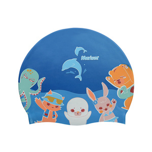 ODM/OEM 100% Gorras de natación para niños de color puro de silicona para deportes - Product Image 1