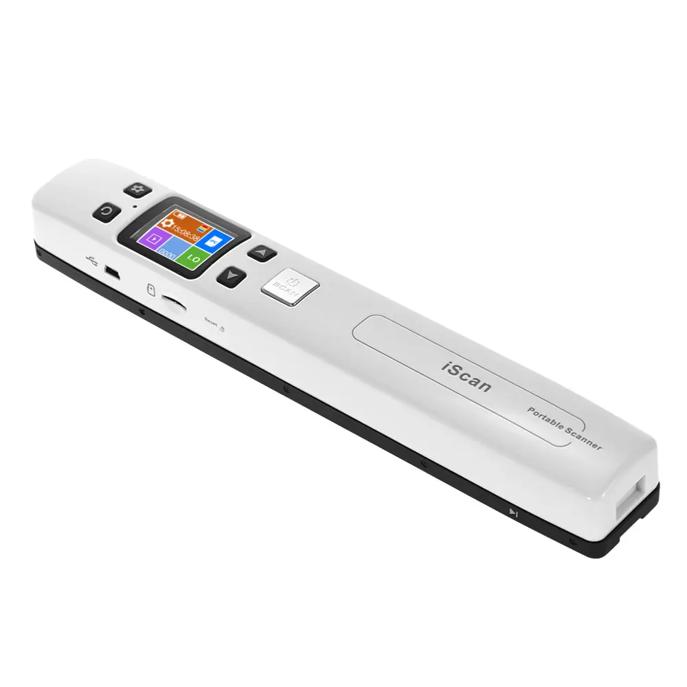 Wifi 1050 DPI Haute Vitesse Portable Baguette Documents et Images Scanner A4 Taille JPG/PDF Formiate ÉCRAN LCD pour entreprise Reciepts Livres