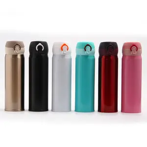 Botella de Acero Inoxidable de 16 Onzas con Aislamiento al Vacío, Tapa Automática Hermética, para Bebidas/Tazas, Uso en Viajes y Escritorio, Personalizable con Impresión - Product Image 1