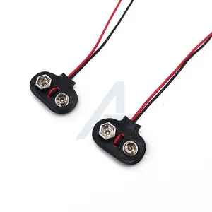 JIALUN T Loại Da Pin Nối Pin Snap Nhựa Nhà Ở 9V Pin Clip