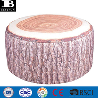 Pouf gonflable en forme de tronc d'arbre de jardin, tabouret, tissu imperméable, pouf ottoman