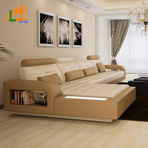AliBaba en línea comprar reposacabezas y bookrack sofá muebles juego de sala de lujo sofá de cuero de China - Product Image 3
