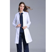 Uniformes d'infirmière Anti-rides à manches longues, col montant pour femmes, uniformes dentaires pour médecins de clinique