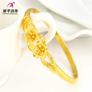 XL5023 Xuping 24K color oro al por mayor flores joyas de imitación estilo cautivador pulsera para mujeres - Product Image 2