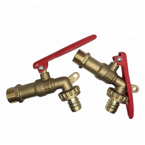 Excelente <span class=keywords><strong>calidad</strong></span>, <span class=keywords><strong>precio</strong></span> más bajo, acabado de arena de latón, grifo de agua de 1/2 "con cerradura, mango de hierro montado en la pared para uso en <span class=keywords><strong>lavadora</strong></span> - Product Image 3