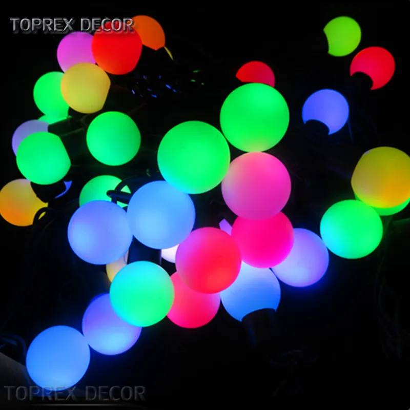 Color遅いChanging Ball Lanterns Christmas Decoration Outdoor 10メートル100 Ledボールストリングライト