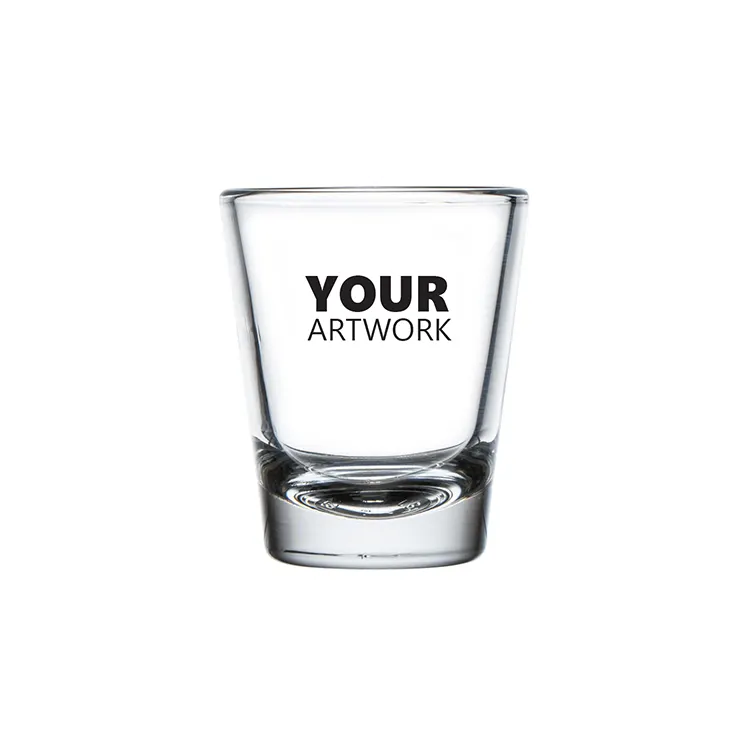 Customized logo 2oz/50ml wine whiskey cup blank sublimation espresso glasses small bullet shot glass