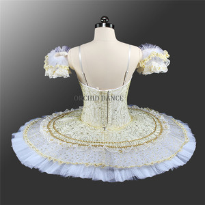 Tutù Professionale Dorato di Alta Qualità Personalizzato per Esibizioni di Danza Classica Femminile - Product Image 3