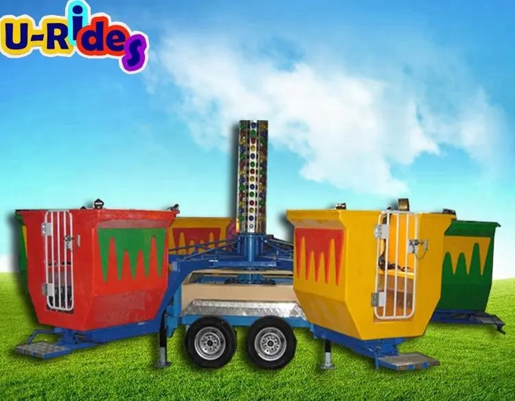 12 seats Turbo Tubs ride Amusement Equipment with Trailer for kids