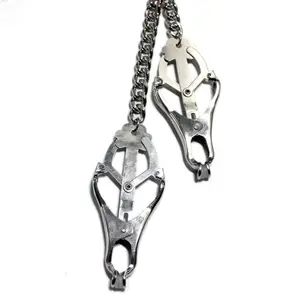 metal nipple clamp clip with Chain bondage sex toys