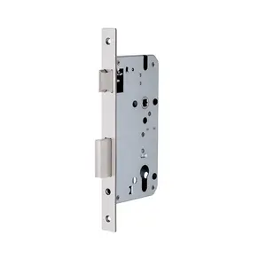 8570 Security door lock with stainless steel front plate in conformity with DIN182520-3