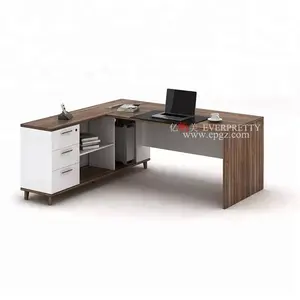 Cina Pemasok Populer Kantor Furniture, Desain Modern Perabot Kantor Meja Eksekutif, Meja Eksekutif Modern Terbaru Kayu