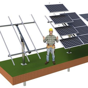 Système de montage au sol pour panneaux solaires photovoltaïques Super Solar PV, en acier galvanisé réglable, avec garantie de 12 ans - Product Image 4