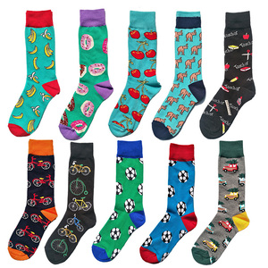 Bonyponi-<span class=keywords><strong>Calcetines</strong></span> con patrón de bicicleta para hombre y mujer, medias de alta calidad con diseño divertido y personalizado - Product Image 1