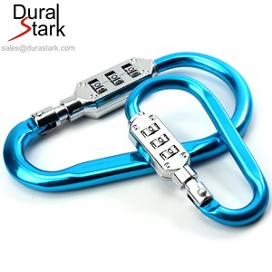 Aluminum Alloy Utility Outdoor Traveling Bag Luggage Security Carabiner Lock