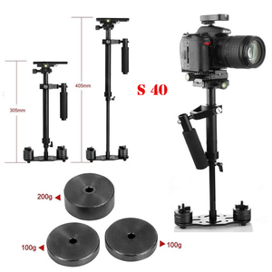S40 ไม้กันสั่นแบบมือถือ ขนาด 40 ซม. สำหรับกล้อง Canon 5d3 60d 750d Nikon D90 <span class=keywords><strong>D850</strong></span> DSLR กล้องวิดีโอ DSLR พร้อมขาตั้งกล้อง - Product Image 1