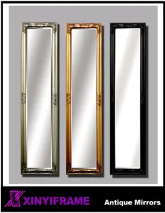 Полноразмерные деревянные зеркала в рамке, настенное зеркало