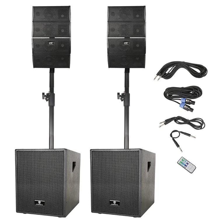 12 pollici 2.1 del partito multimedia home theater pa karaoke colonna attiva array bass subwoofer dj speaker box & sistema di corno set