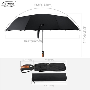 <strong>Wind</strong> <strong>Proof</strong> Reinforced Canopy Auto Compact <strong>Umbrella</strong> with Ergonomic Non-Slip Handle - Product Image 4