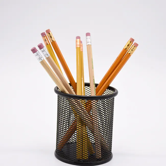 Colored Barrel Standard Wooden Pencil With Eraser