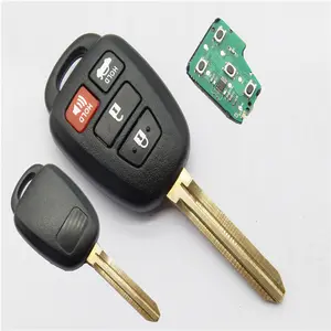 314.4 MHZ带H芯片HYQ2BEL 4按钮遥控钥匙智能汽车钥匙卡，适用于丰田卡罗拉黑色ABS遥控器LHD 5pcs
