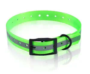Groothandel Custom Waterdicht Dag Glo TPU Gecoat Nylon Afdrukken Reflecterende Halsband met Logo