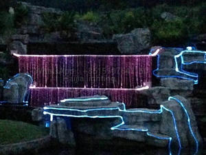 Outdoor Waterfall Wall Lighting Decoration IP68 Uncharged Flowing Fiber Optic Waterfall Light Curtain - Product Image 2