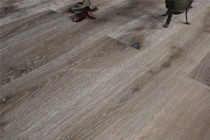 yağ bitmiş tel fırça beyaz badanalı biçilmiş işareti lekeli geniş tahta ücretsiz örnek ucuz fiyat mühendislik meşe döşeme satılık - Product Image 5