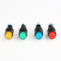 Interrupteur à bouton-poussoir momentané carré 12 mm rond, 1NO1NC 2NO2NC, marche/arrêt