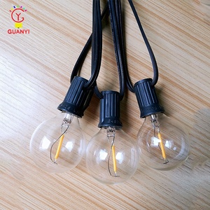 G40 Outdoor <strong>String</strong> <strong>Lights</strong> LED 25Feet Patio <strong>Lights</strong> With 27 LED Shatterproof Bulbs(2 Spare), Waterproof <strong>Globe</strong> Hanging <strong>Lights</strong> - Product Image 1