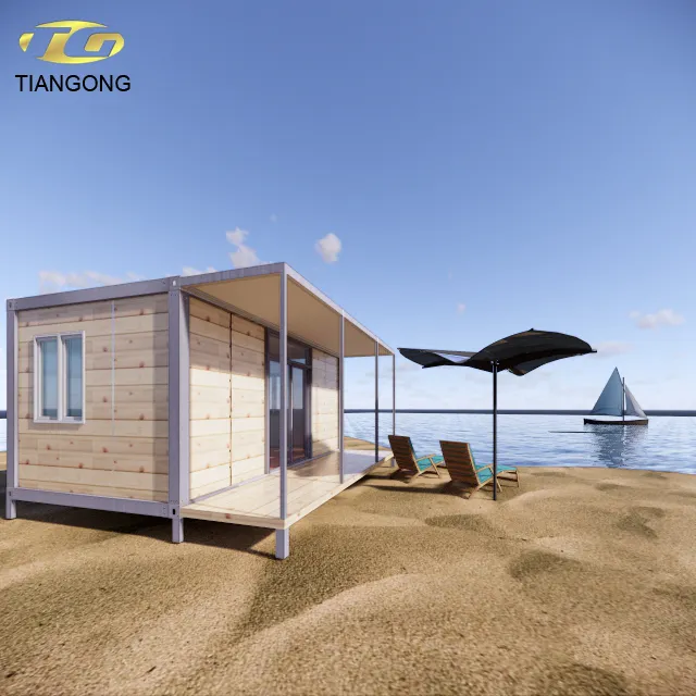 Крошечный красивый дешевый современный сборный пляжный дом, хорошо спроектированная быстрая вилла, контейнер для доставки отеля