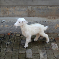 Estatua de Oveja de Peluche de Lujo Moderna para Interiores, Animal 3D de Piel Real para Decoración del Hogar, Jardín, Año Nuevo, Navidad, Eid Aladha