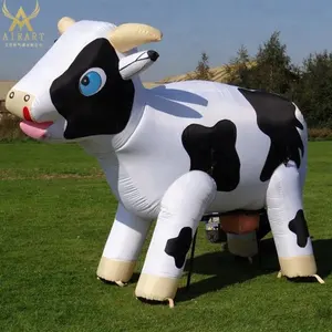 大型充气乳牛卡通动物气球用于派对活动装饰