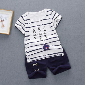 T-shirt d'été en gros et <span class=keywords><strong>pantalon</strong></span> deux pièces ensemble nouveau-né bébé garçons vêtements - Product Image 6