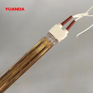 트윈 튜브 석영 적외선 led 열 램프 산업용 히터 적외선 트윈 튜브 단파 할로겐 가열 램프