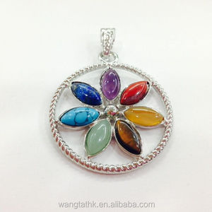 จี้หินทรงกลมเจ็ดสี - Product Image 2