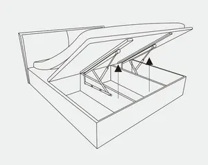 Möbel-Scharnier weich schließbares Sofa-Bett-Mechanismus Aufzug Bett Scharnier industrielles Eisen Schlafzimmer 600-1500 MM 40-110 KG 3,5 MM Bett-Mechanismus