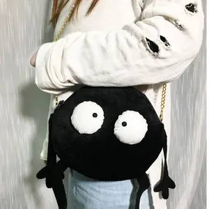 Sac à dos pour enfants, matière peluche naturelle licorne, style TOTORO et personnage de dessin animé, réédition