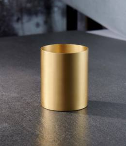 <span class=keywords><strong>Portacandele</strong></span> in Ottone Personalizzabile, Portapenne in Ottone Spazzolato per Regalo, Scuola, Ufficio, Vaso Rotondo in Ottone Dorato per Fiori e Oggetti Vari - Product Image 6