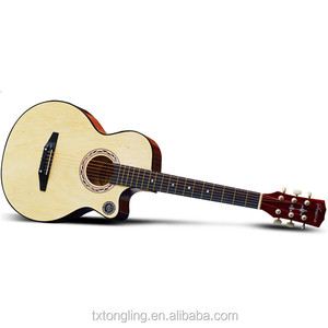 (TL-0027) 38 Tamaño Ondulación Patrón Color de tilo guitarra folk acústica, guitarra chino - Product Image 5