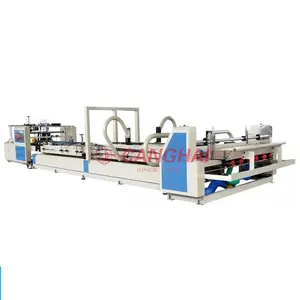 Full automatic computer control packing carton box folder gluer machine